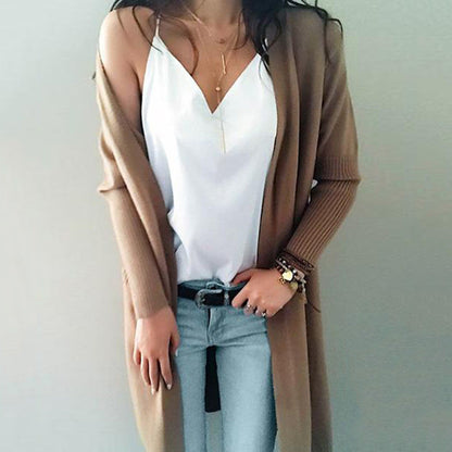 Damen Grobstrick Cardigan Lässig Mit Taschen Norvielle - Norvielle