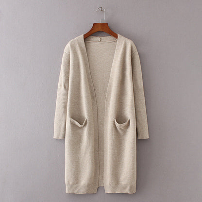 Damen Grobstrick Cardigan Lässig Mit Taschen Norvielle