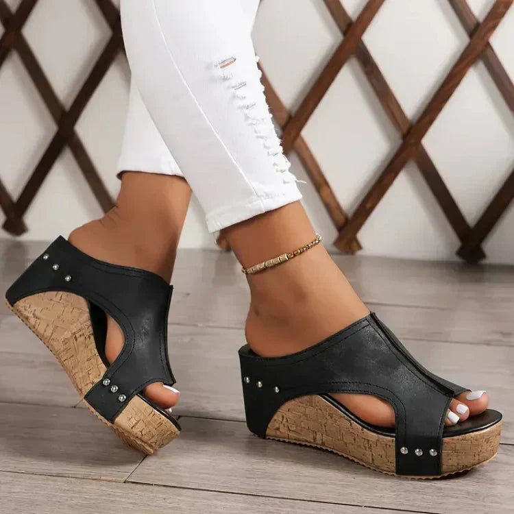 Luna Damen Orthopädische Sandalen Keilabsatz