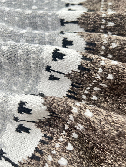 Eleganter Wintersweater Schaf-Jacquardmuster