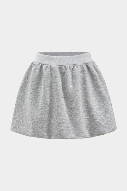 Damen Sweat-Zweiteiler-Set Cropped-Pullover Skaterrock Grau