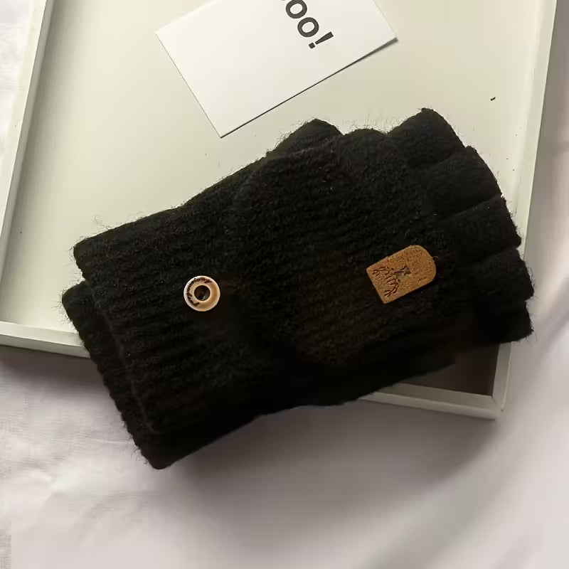 Herren Winter Handschuhe Fingerlos Warm Bequem