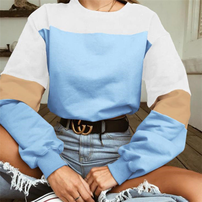 Damen Sweatshirt Sportlich Blockstreifen Norvielle