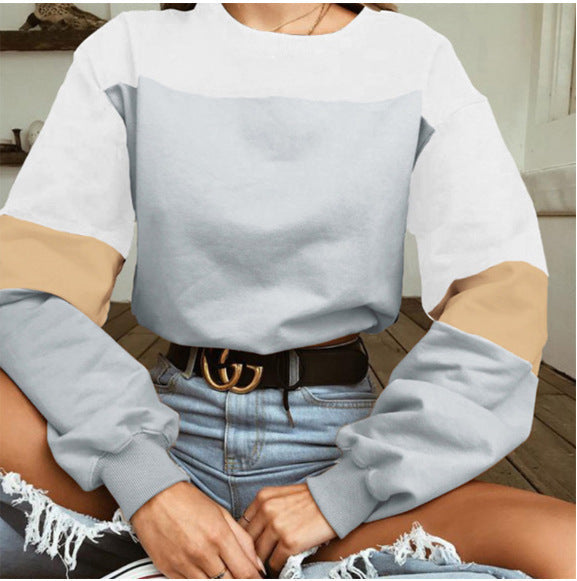 Damen Sweatshirt Sportlich Blockstreifen Norvielle