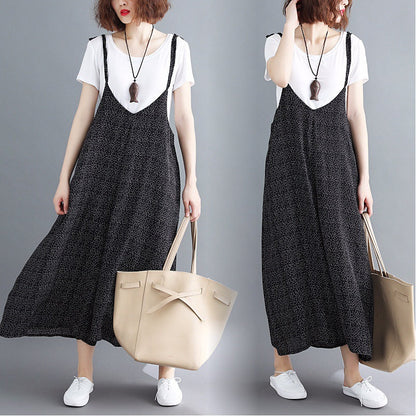 Damen Maxikleid V-Ausschnitt Spaghetti-Träger Norvielle - Norvielle