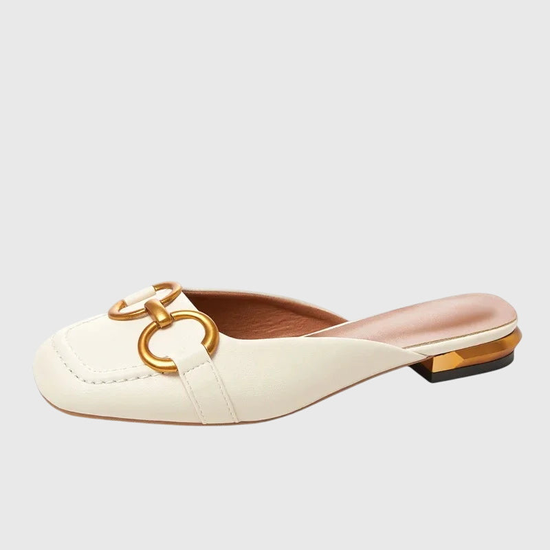 Damen Slip-On Sandalen Schnallen Design