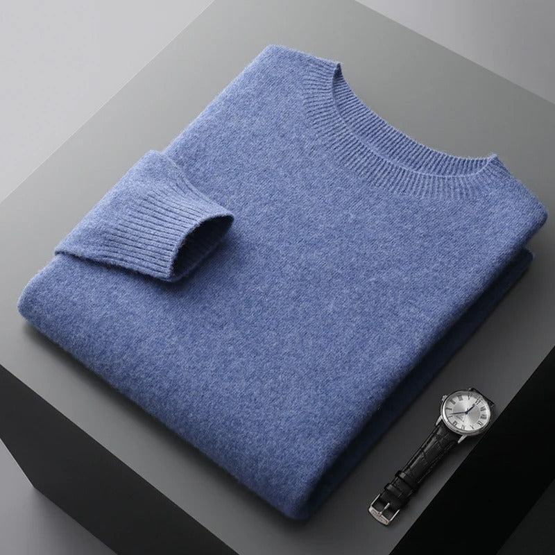 Klassischer Damen Pullover Rundhalsausschnitt Baumwolle
