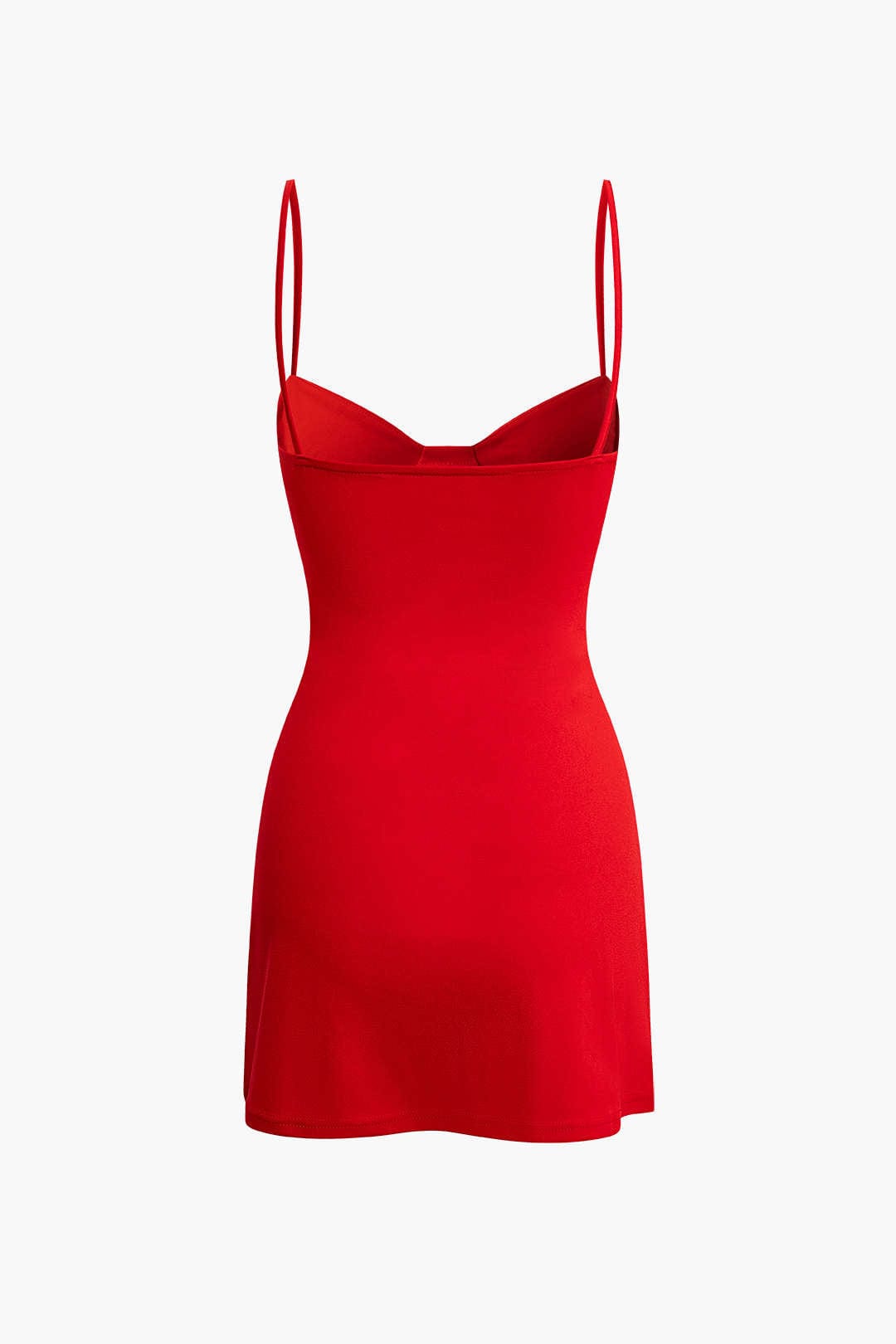 Damen Spaghettiträgerkleid Figurbetonend Elegantes Kleid