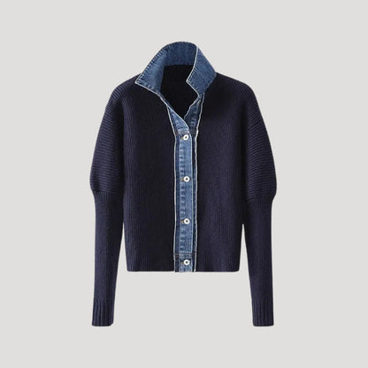 Damen Cardigan Frühjahr Lagenlook Buttonjacke - Norvielle