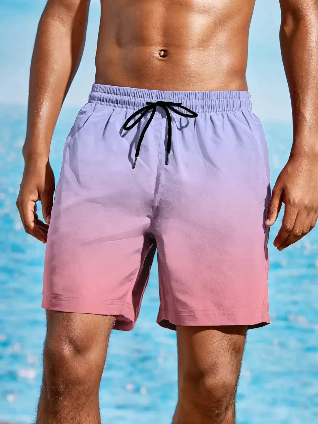 Herren Strandshorts Farbverlauf