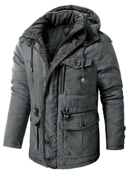 Herren Winterjacke Kapuze Warm Isoliert