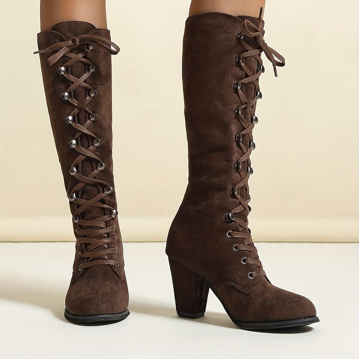 Damen Winterstiefel Knielang Bequem
