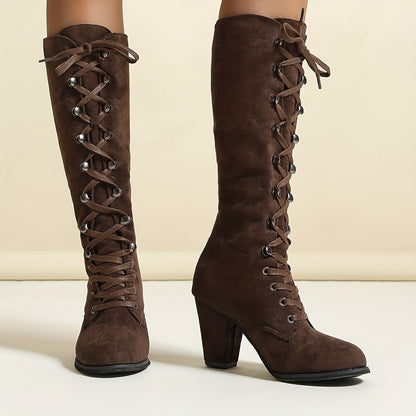 Damen Winterstiefel Knielang Bequem