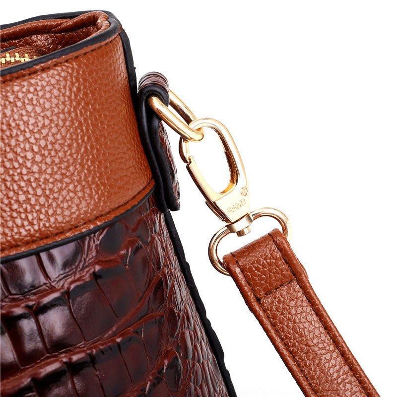 Luxe Handtasche Krokodilmuster Leder