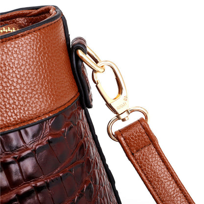 Luxe Handtasche Krokodilmuster Leder