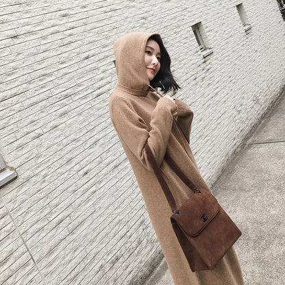 Damen Kapuzenkleid Norvielle
