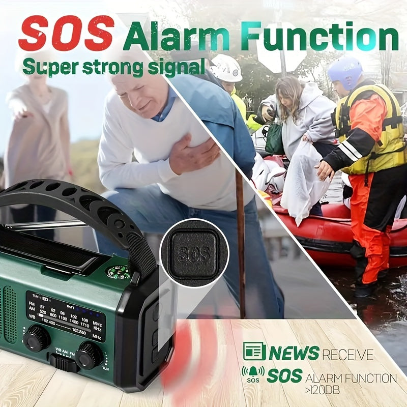 Notfallradio StormMate X10 mit Powerbank 10.000mAh Solar und LED-Licht