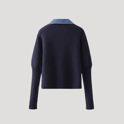 Damen Cardigan Frühjahr Lagenlook Buttonjacke