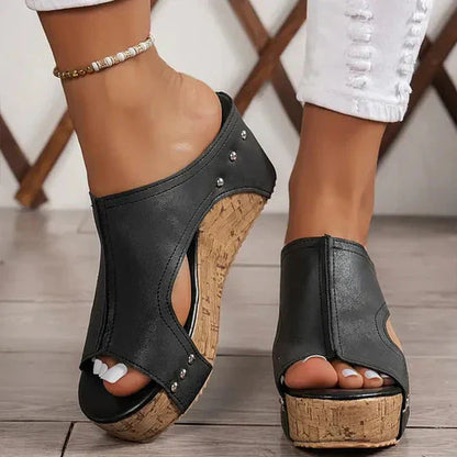 Luna Damen Orthopädische Sandalen Keilabsatz