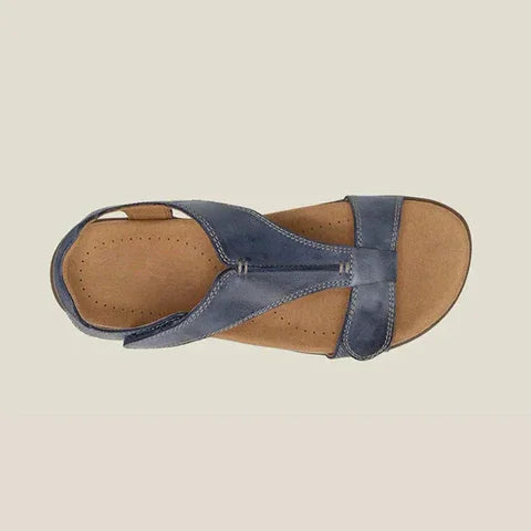 Norvielle Damen Sandalen Leder Beige - Norvielle