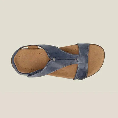 Norvielle Damen Sandalen Leder Beige - Norvielle