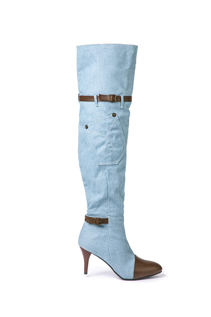 Chloe Damen Stiefel Denim Absatz