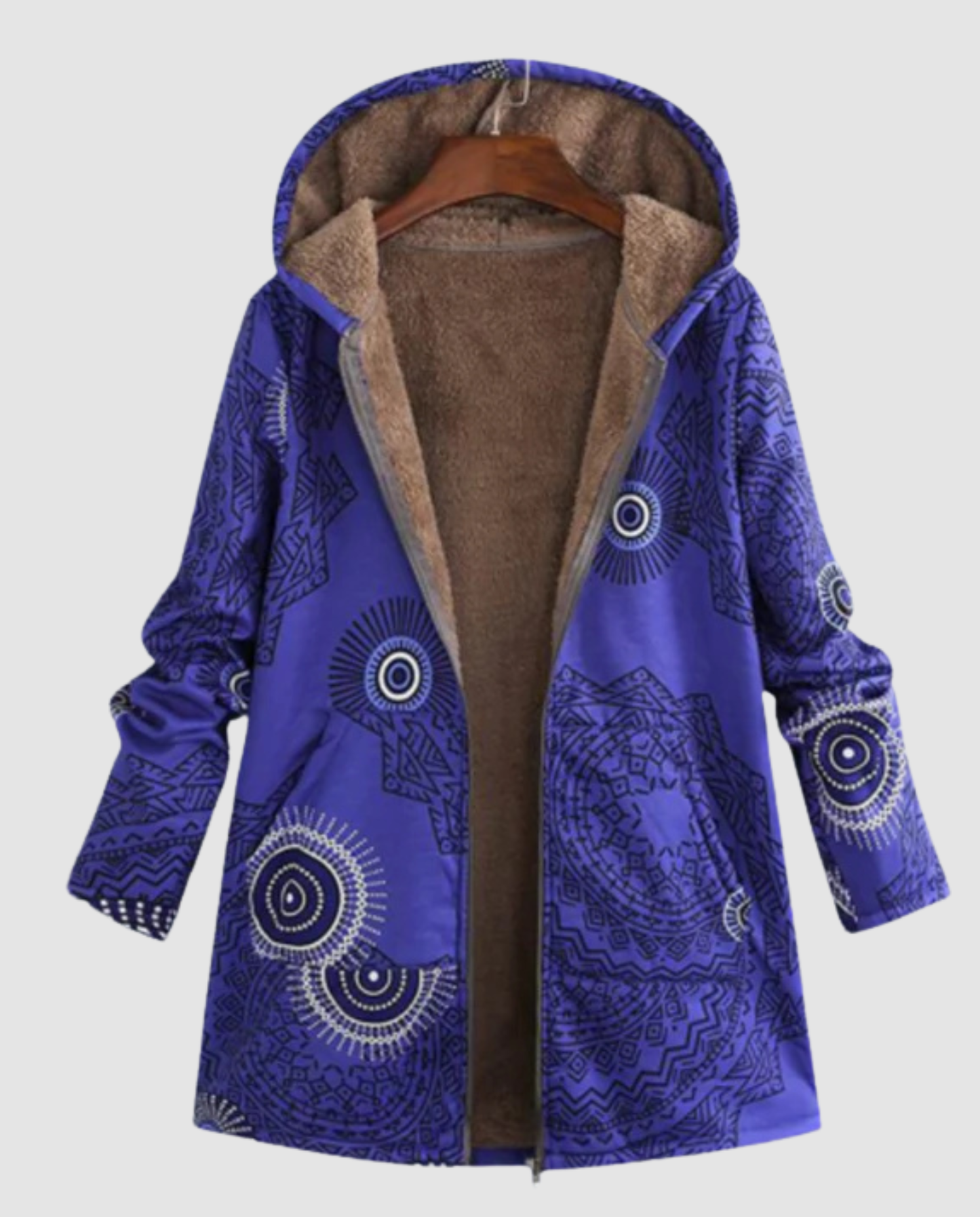 Damen Winterjacke Blumenmuster