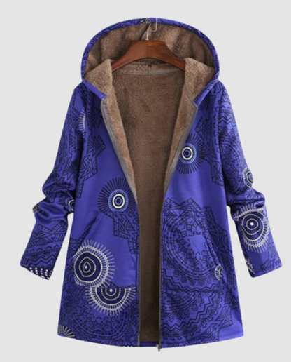 Damen Winterjacke Blumenmuster