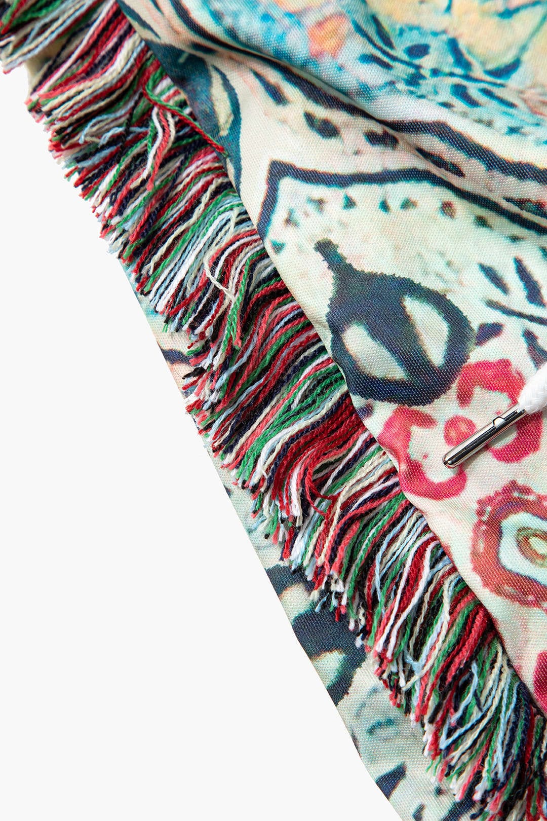 Damen Zweiteiler-Set Boho-Print Fransen