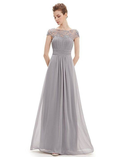 Damen Maxikleid Spitzenoberteil Fließender Rock Norvielle