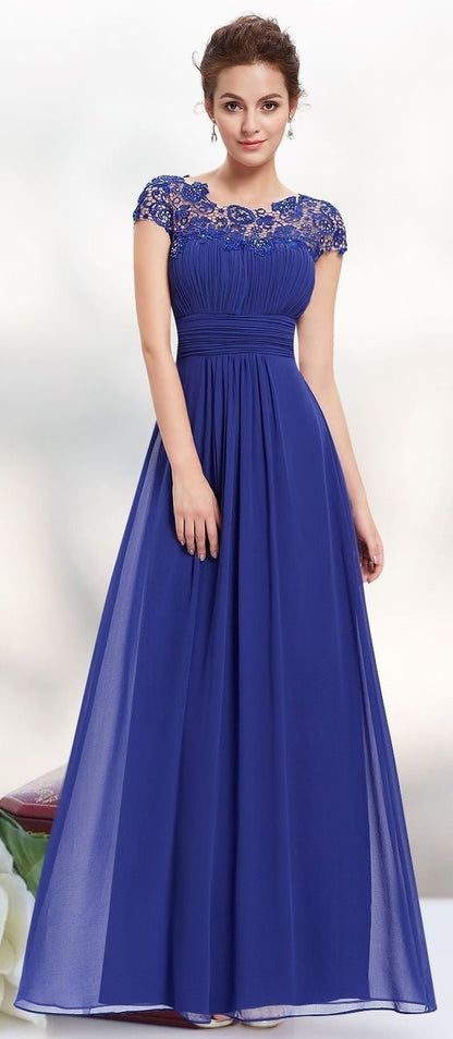 Damen Abendkleid Spitzenoberteil Raffter Rock Norvielle