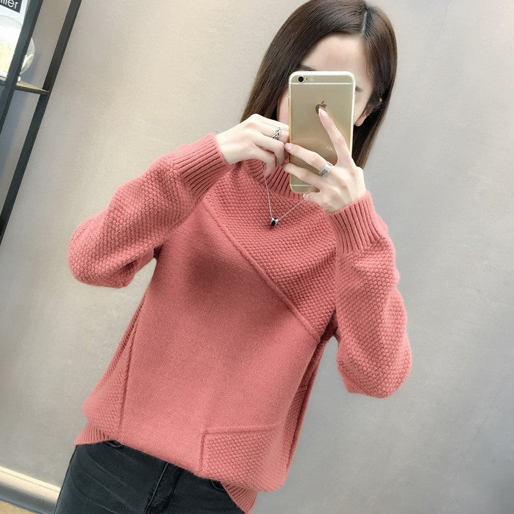 Damen Pullover Strukturiert Hochkragen Norvielle
