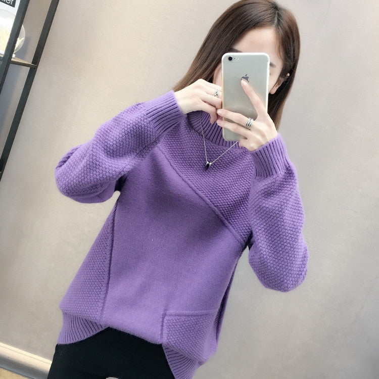 Damen Pullover Hochschulter Norvielle Strukturiert