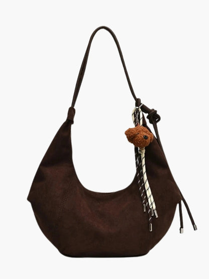 Amalia Damen Hobo Tasche Wildleder Boho Chic Braun - Norvielle