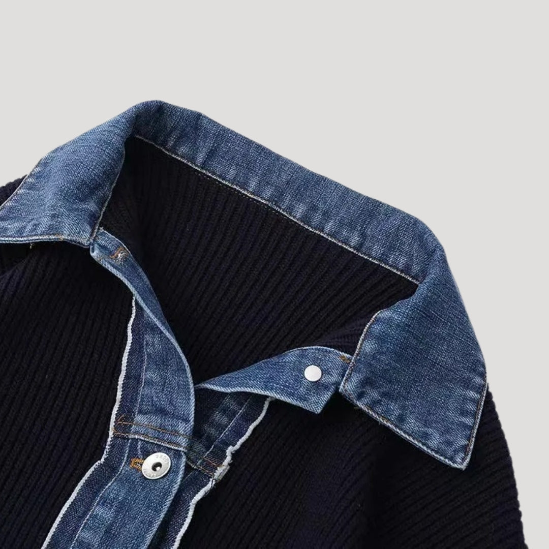 Damen Cardigan Frühjahr Lagenlook Buttonjacke