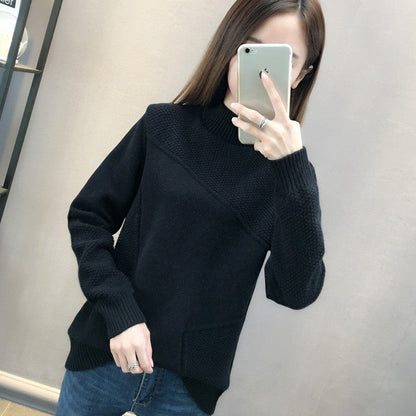 Damen Pullover Hochschulter Norvielle Strukturiert