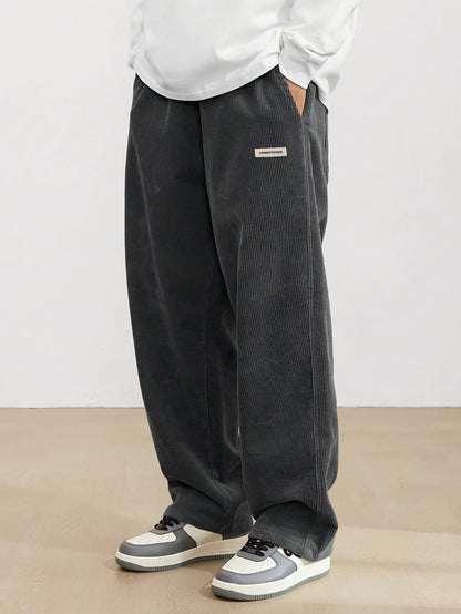 Herren Cordhose Weit Schnitt Bequem