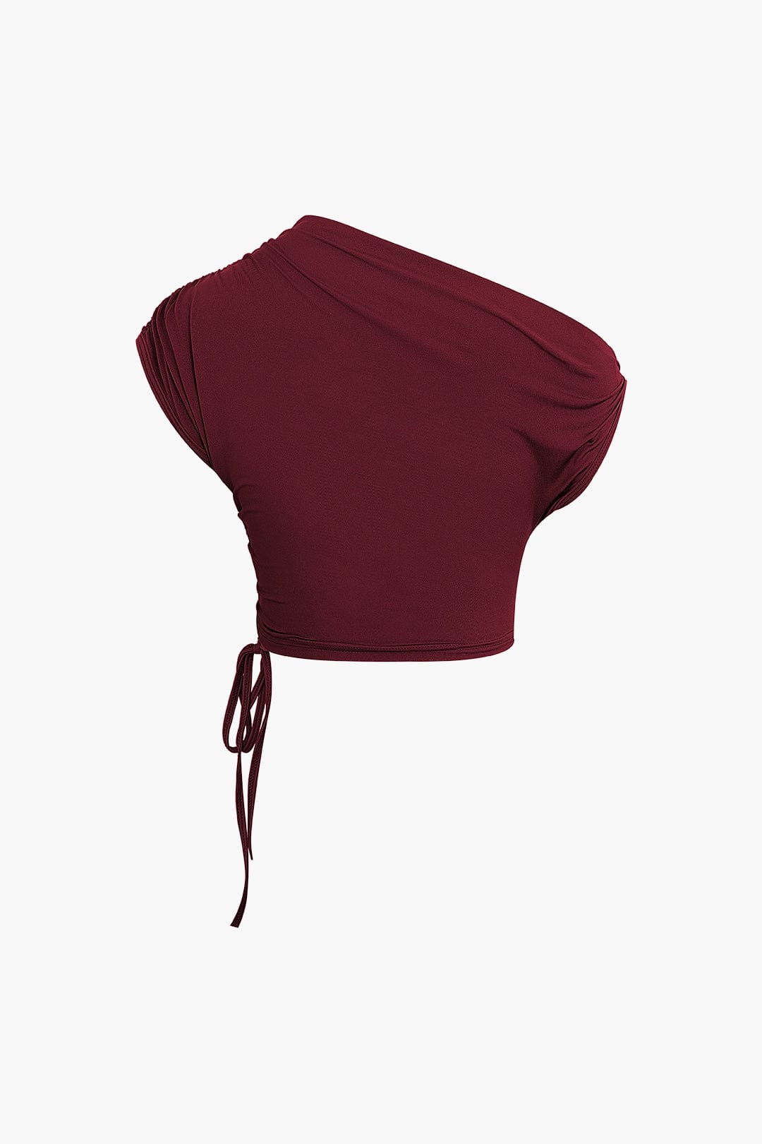 Asymmetrisches Damen Zweiteiler-Set mit One-Shoulder Crop- und
