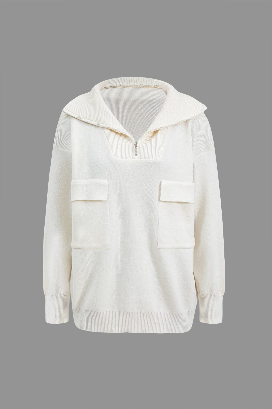 Damen Zweiteiler Oversized Pullover Schlitzrock Set