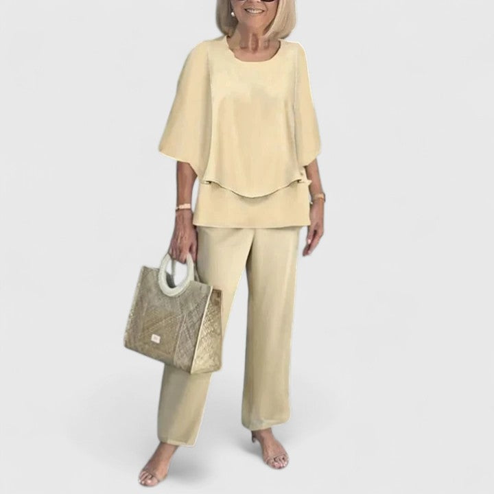 Damen Zweiteiler Hosen Set Bedruckt