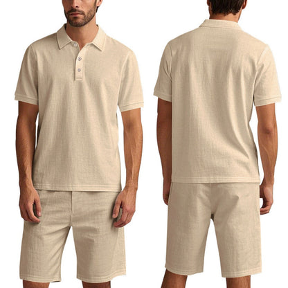 Norvielle Damen Kurzärmliges Poloshirt und Shorts Strandanzug