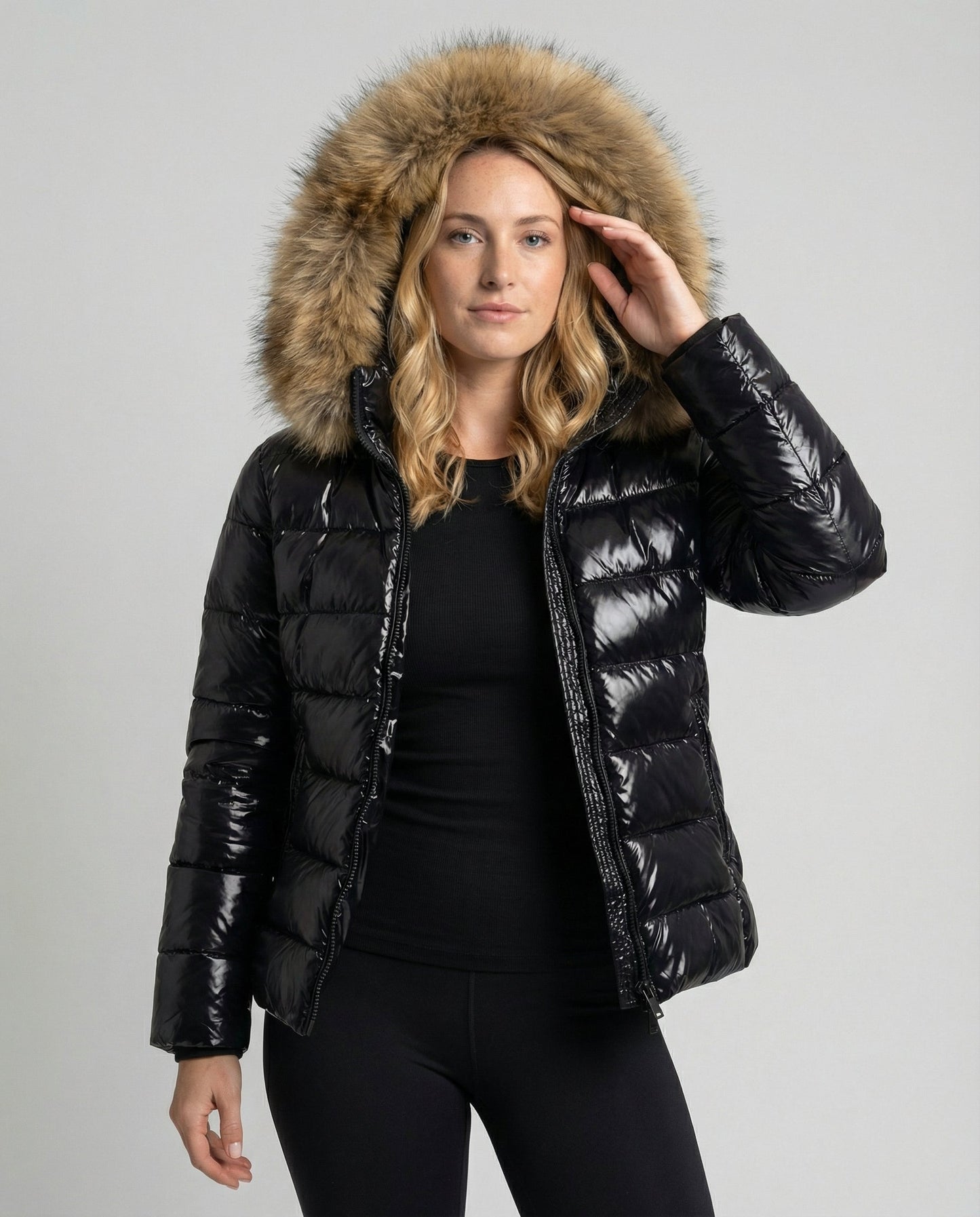 Damen Winterjacke Schwarz - Norvielle