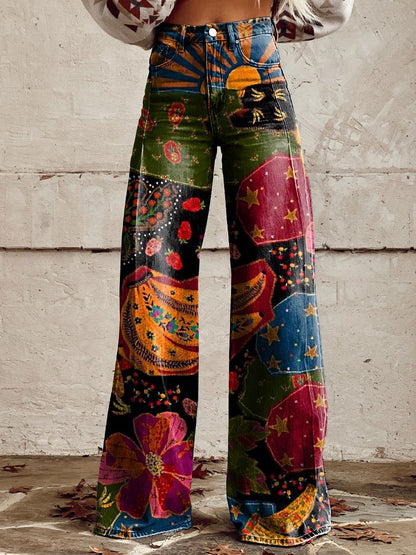Damen Retro Schlaghose