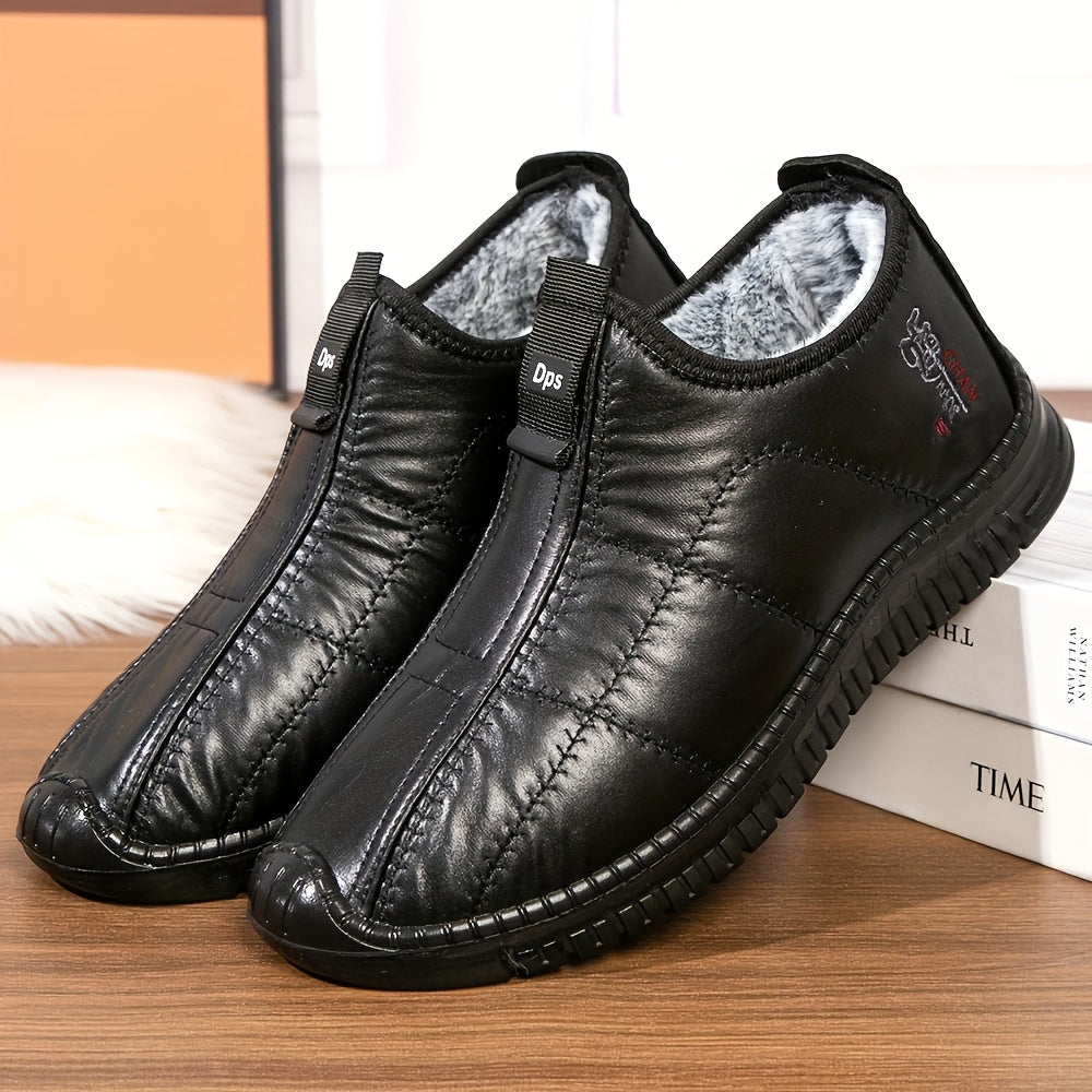Eldric Herren Winterschuhe Warm Gefüttert Schwarz - Norvielle