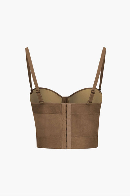 Damen Bustier- Figurbetonter Bügel-BH transparentes Mesh