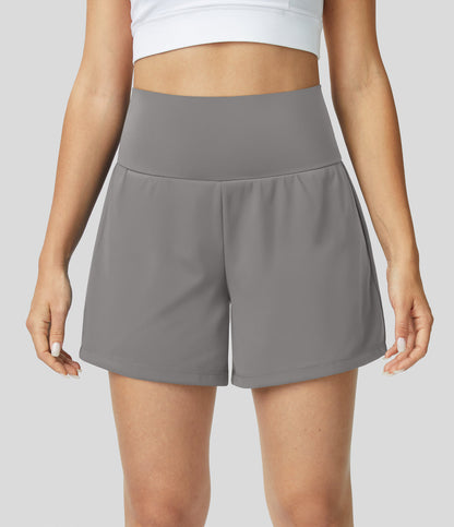 Damen Yoga-Shorts 2-in-1 Multifunktionshose mit Taschen