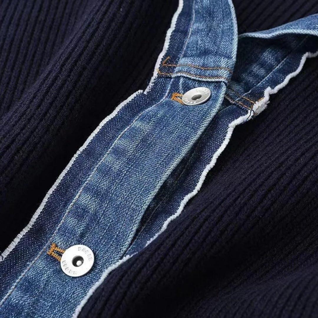 Damen Cardigan Frühjahr Lagenlook Buttonjacke