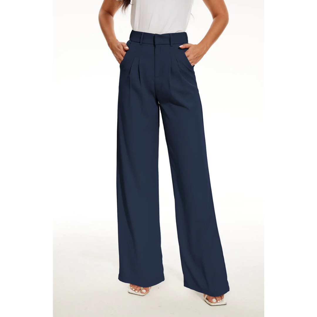 Damenhose Hohe Taille Weite Beinführung - Norvielle