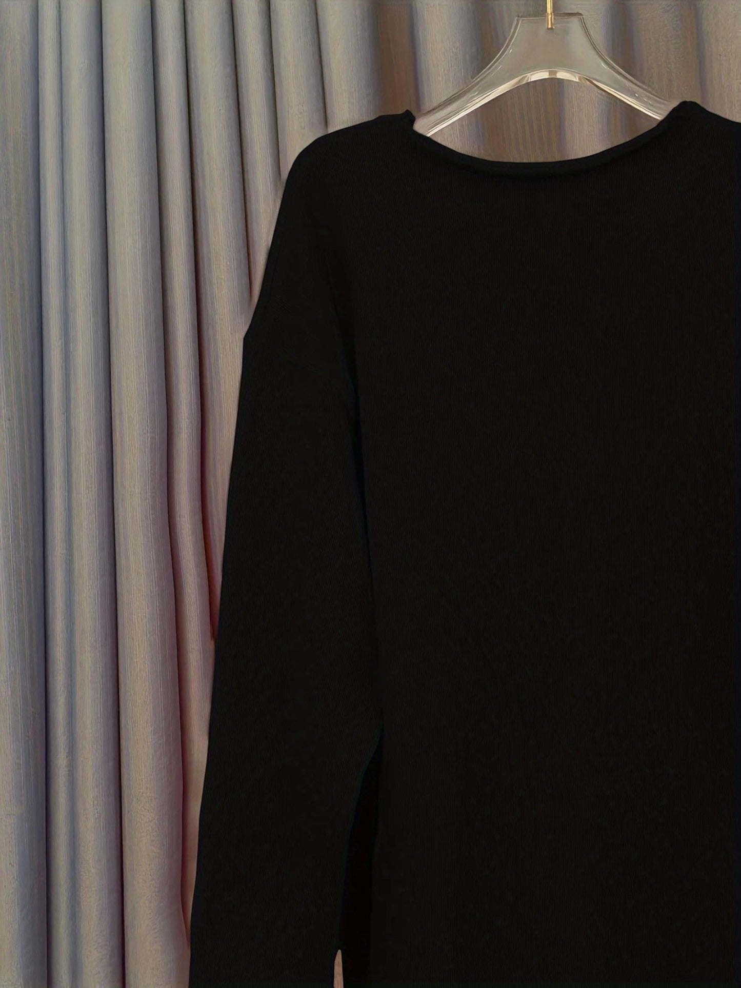 Großer Damen Oversized Pullover V-Ausschnitt Lässig
