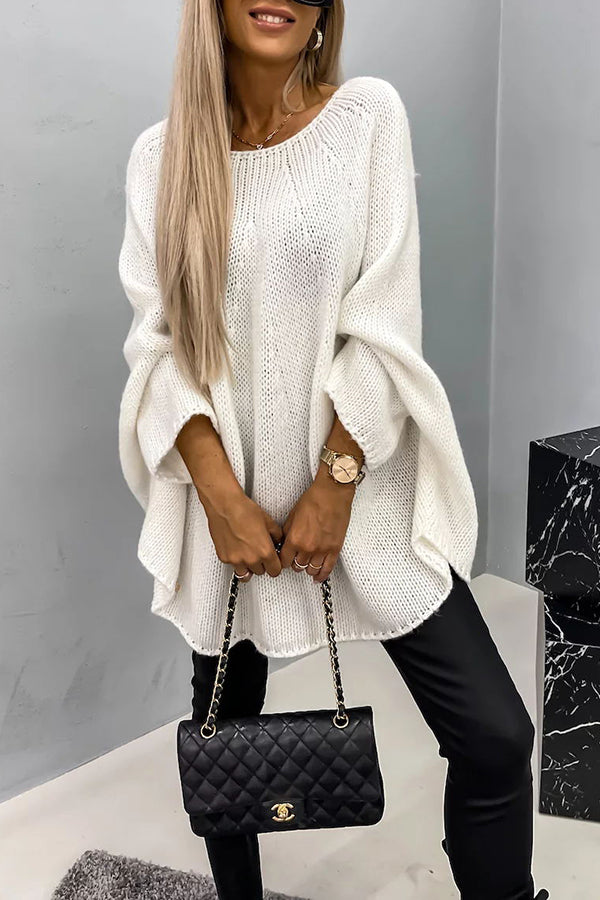 Norvielle Damen Strickpullover Rundhals Bequem - Norvielle